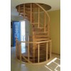 Escalera caracol a medida combinada madera e inox