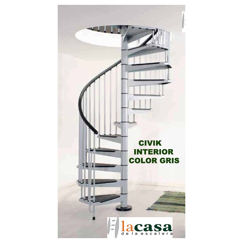 Escalera caracol en kit  modelo Civik interior en acero lacado