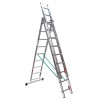 Escalera tres tramos convertible profesional en aluminio