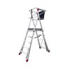 Escalera telescopica con plataforma de trabajo