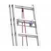 Escalera dos tramos con cuerda en aluminio profesional